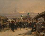 Detaille Jean-Baptiste Edouard Singer of the 4th Rifle Battalion at Tsarskoe Selo  - Hermitage